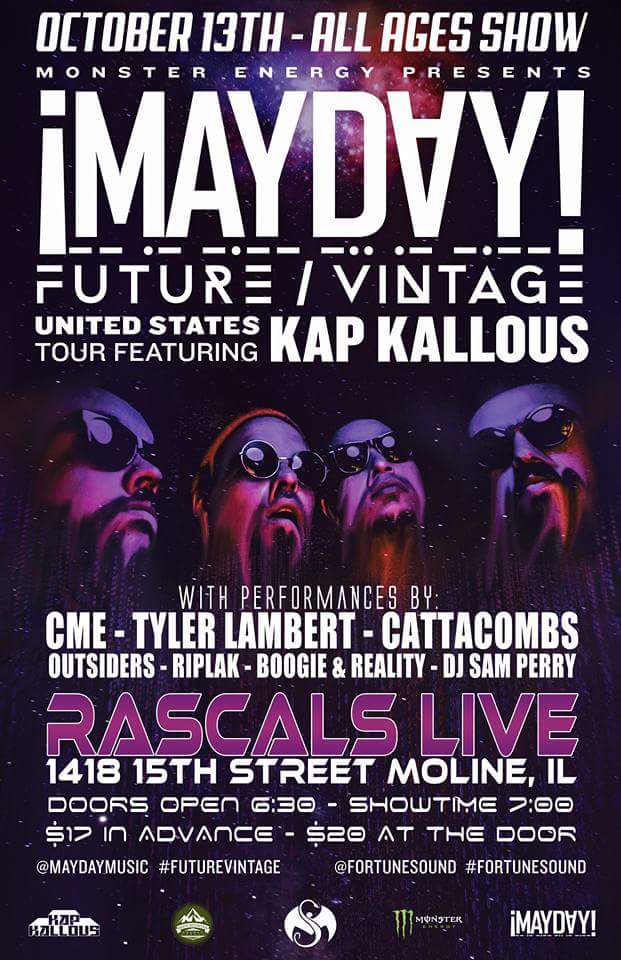 ChaoticMindsEnt's tweet photo. @MAYDAYMUSIC @Wrekonize @KapKallous Moline, IL October 13th!! All ages! http://t.co/R6QQSUoHJA