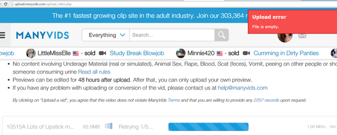 @manyvids this seems unusual, and happens on any video I try http://t.co/ooxUDWqmFZ<a class="tags" href="/tag/manyvids">@manyvids</a><a href="/tag/mvsales"class="tags"><span>#mvsales</span></a>
