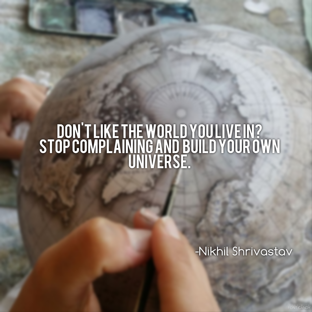 Nikhilwrites01's tweet photo. Build your own universe 

#onelife #yolo #startupadvice #entrepreneurship #kickassmotivation #doyourthing #yourfan http://t.co/yijOZDUB1I
