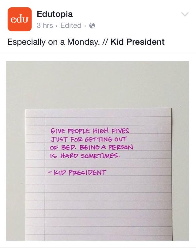 robinsons_room's tweet photo. Yes sir! #highfiveMonday #makesomeonesday! http://t.co/n5jgqfKknS