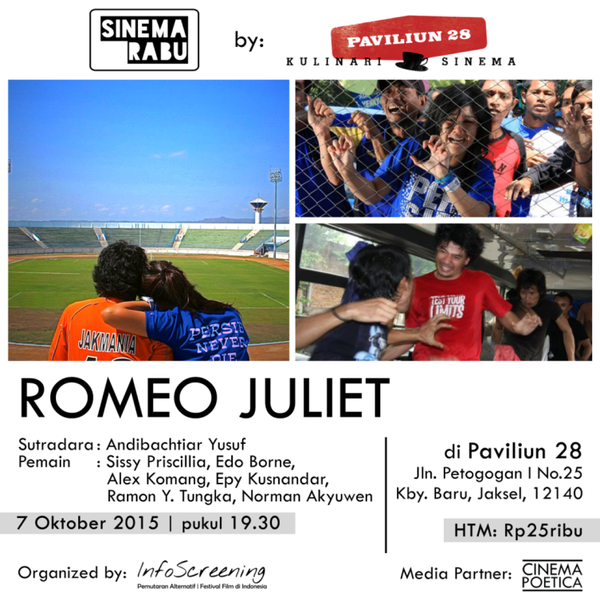 sinemarabu's tweet photo. Film #RomeoJuliet  disutradarai @andibachtiar w/cast @edoborne &amp; @Sysiio .Film ini tayang di Hong Kong Int Film Fest. http://t.co/OSl8LKYws1