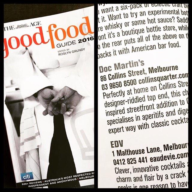 CollinsQuarter's tweet image. Big thanks to @theage @goodfoodguide @MichaelHarden for ranking #docmartins as Top 20 Bar in Melbourne! #cocktails!