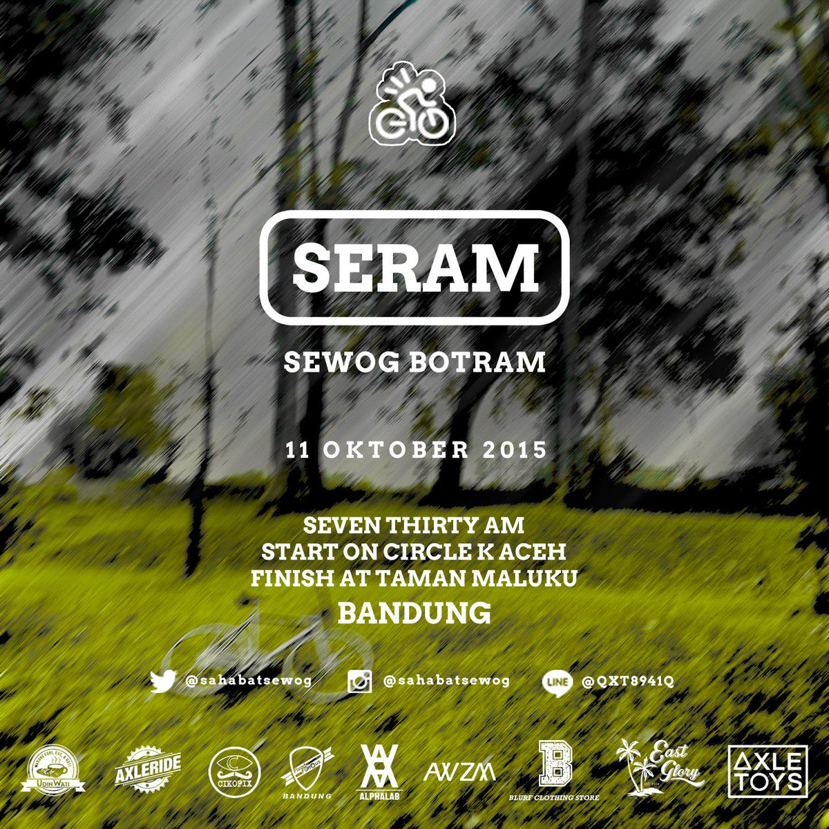 SEWOG BOTRAM - 11 OCT 2015 - Kumpul jam 7:30am at jl Aceh &amp; Finish at Taman Maluku. More info check our timeline.