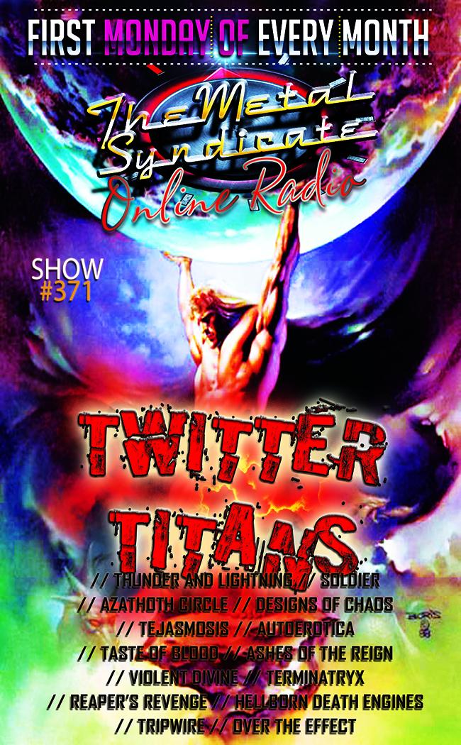 TWITTER TITANS R here Show 371 available
TuneIn: mega.nz/#!5VZFhA6J!cfJ…
<a href="/DesignsOfChaos/">Designs Of Chaos</a> <a href="/SalythiaBand/">Salythia</a> <a href="/violentdivine/">Violent Divine</a>