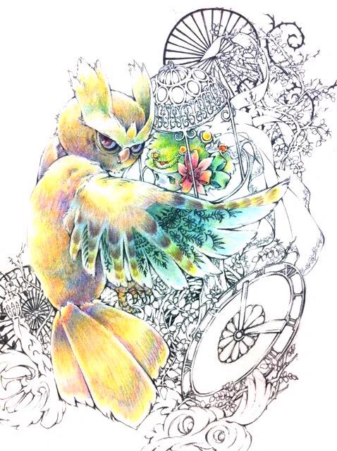 #お気に入りの絵を再度アップするタグ 便乗る!お気に入りはこの辺り〜。丸いモチーフ好きです 