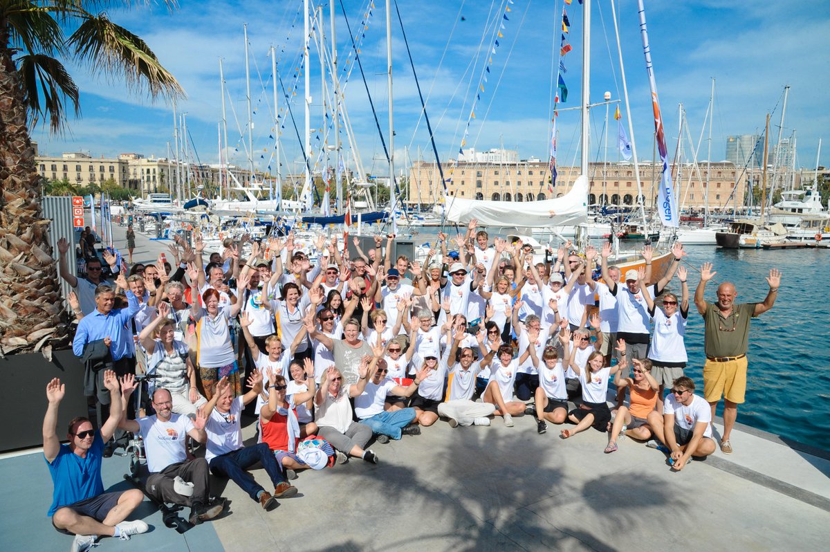 Hola Barcelona from #OceansofHope and her international crew of people living with #MS