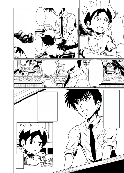 妖怪ウォッチ漫画製作中(^q^)今までかなり綿密な下書きをしてから線画をしていたのですが、今回はアタリのみやラフの状態から線画を修正しながら描き起こしてますが、ケータ君は描き慣れてほとんど一発書きでなんとかなるようになりました 