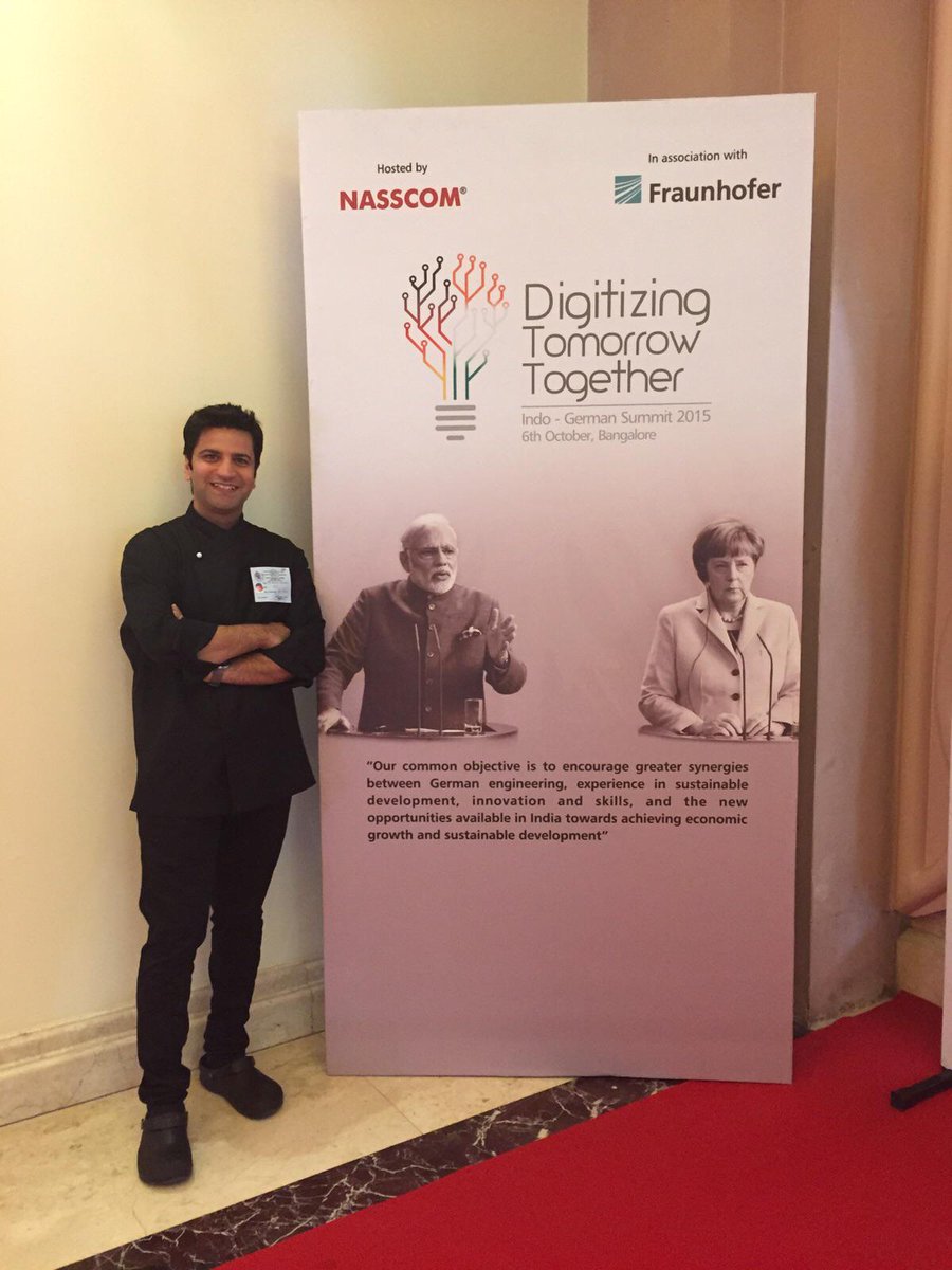 ChefKunalKapur's tweet photo. Super excited to be cooking for PM @NarendraModi & German Chancellor #AngelaMerkel at #DigitizingTomorrow #modikunal http://t.co/HfH6UfQxkz