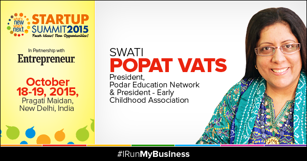 FranchiseIndia's tweet photo. Meet @swatipopat @ Startup Summit 2015! http://t.co/2R5R7GS49t #FI2015 #IRunMyBusiness http://t.co/NLdGJylDFw