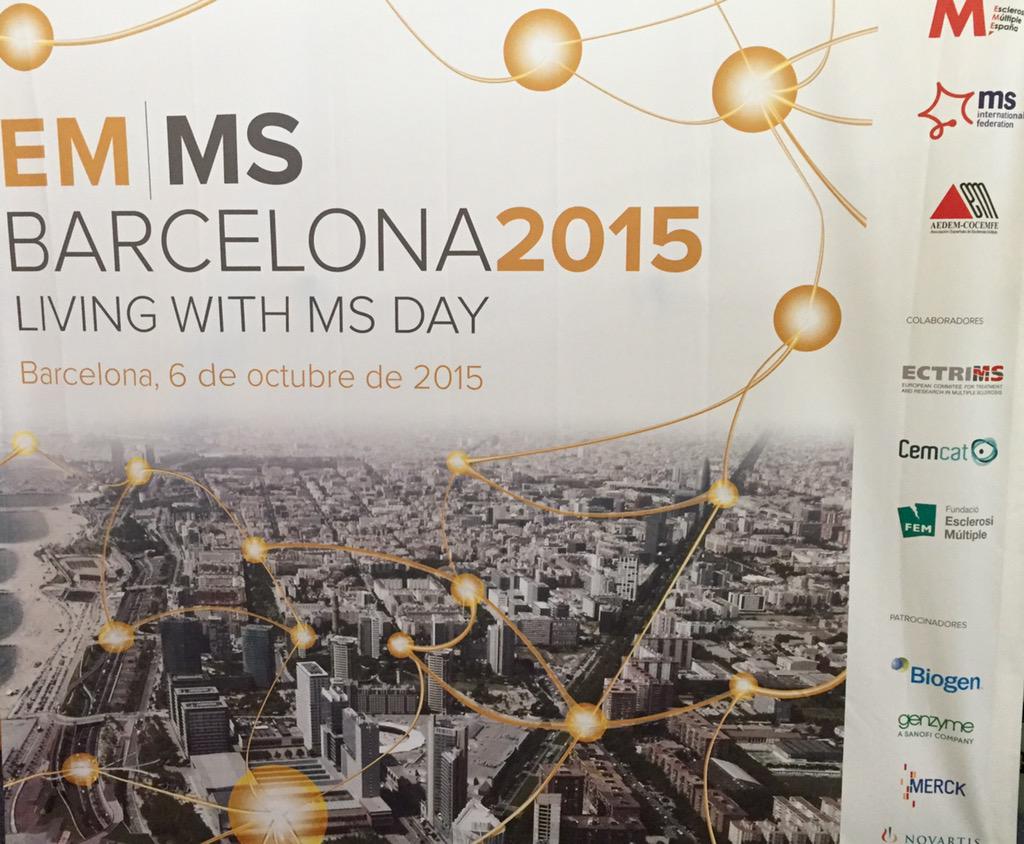 Avui #livingwithMSDay jornada de pacients d'#esclerosimultiple Comencem d'aquí a mitja hora