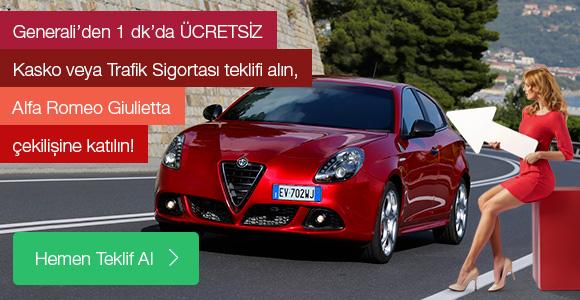 Genarali Sigorta'dan Alfa Romeo Araba Kazanmak için Tıklayın.
ad.rtnvda.com/aff_c?offer_id…
#Yarışma #RT #Kazan #Ödül