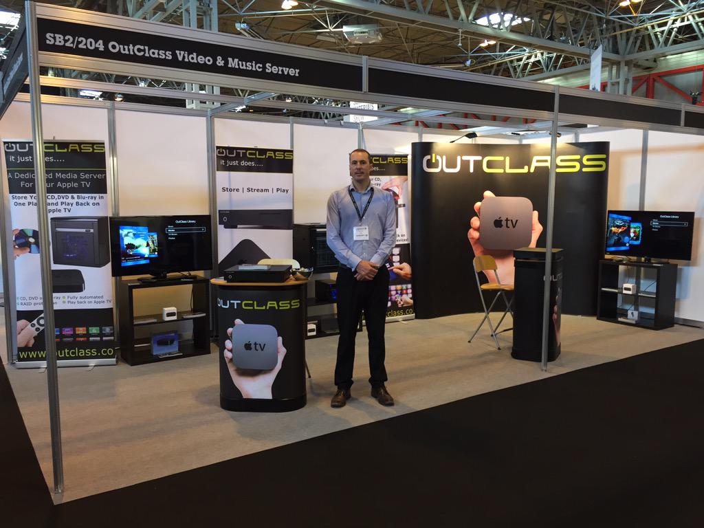 OutClassMedia's tweet image. #UKCW OutClass all setup ready to show off the Apple TV server.