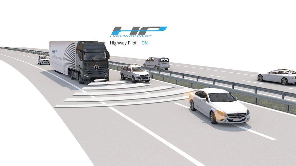 Mercedes-Benz's self-driving semitruck takes to public roads on.mash.to/1hnsSi4
