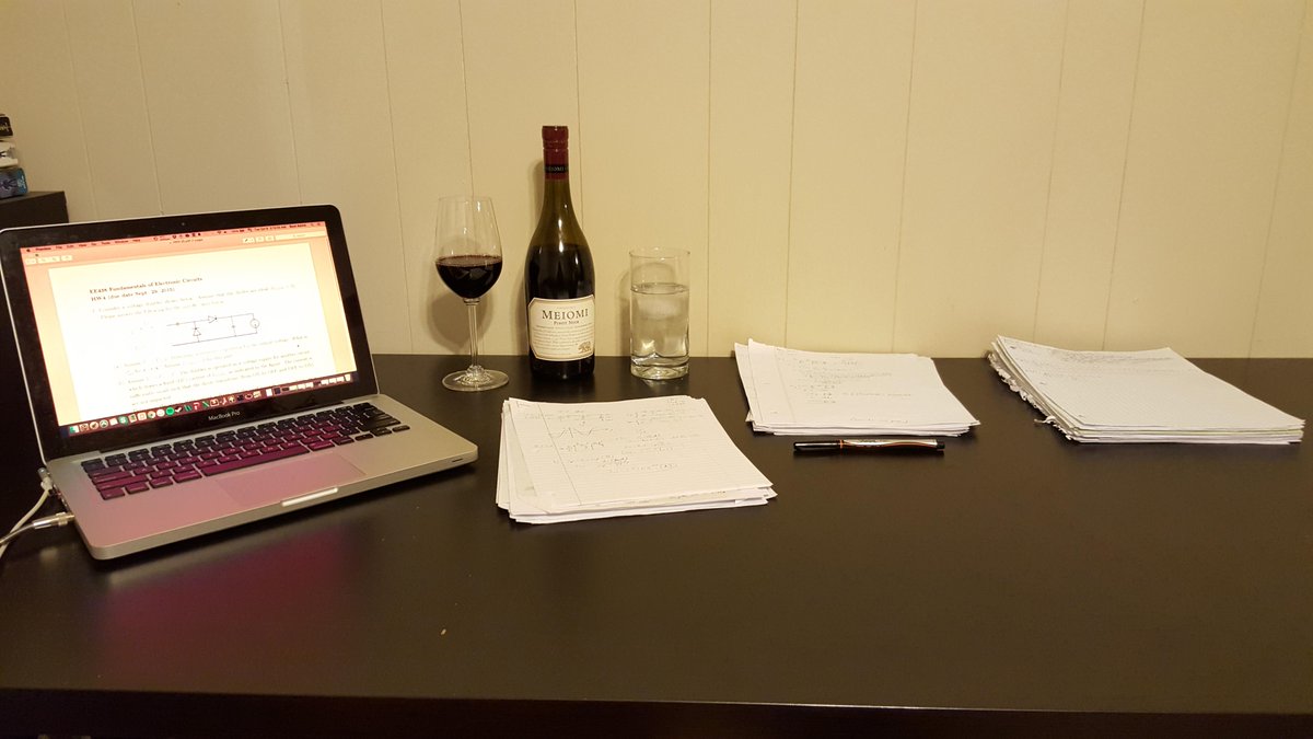 NathanElling's tweet photo. Sometimes, you just need to break open a bottle of Pinot Noir at 3 AM at night to start grading ~ 60 HWs by tomorrow. http://t.co/aNieqnFjOT