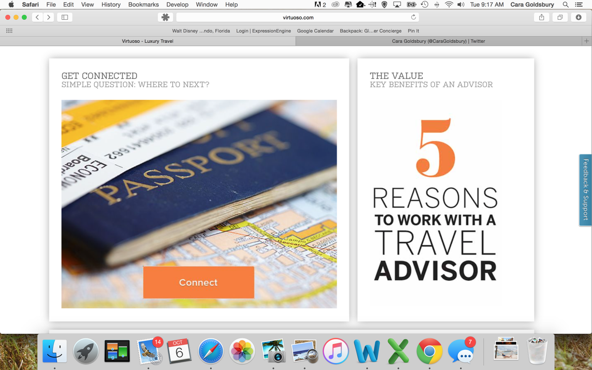 CaraGoldsbury's tweet photo. 5 Reasons To Work With a Travel Advisor #VirtuosoAdvisor #LuxuryTravel
http://t.co/eadcy8zBwq http://t.co/Oim0zPoQBk
