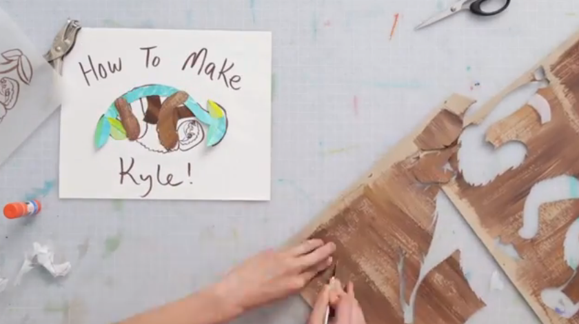 Collage illustration sneak peek: the making of Kyle from Kyle Goes Alone! bit.ly/1KmU6N0