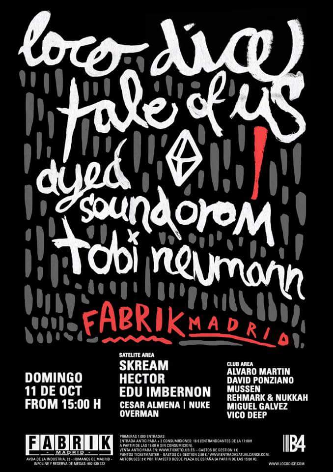 Se acerca el domingo y todavia sin tu entrada? se estan #agotando
25€ para ver a <a href="/LocoDiceOFC/">Loco Dice</a> en #fabrik !
687304549