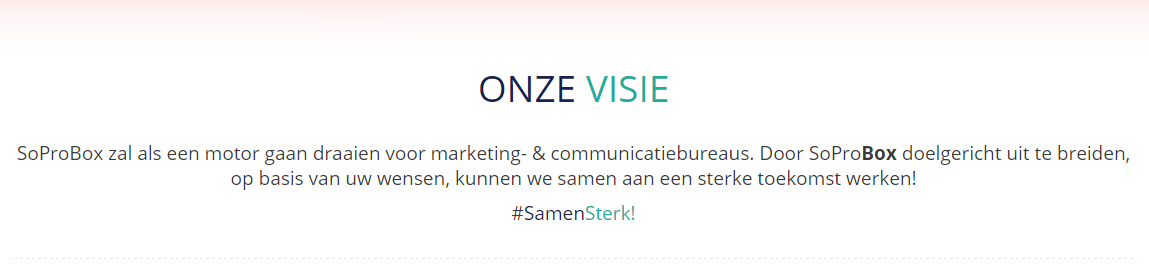 abrouwer17's tweet photo. De visie van het @SoProBoxPartner programma. Voor meer informatie: http://t.co/lfYdchAaRc #SamenSterk! http://t.co/HlbpkoDt0V