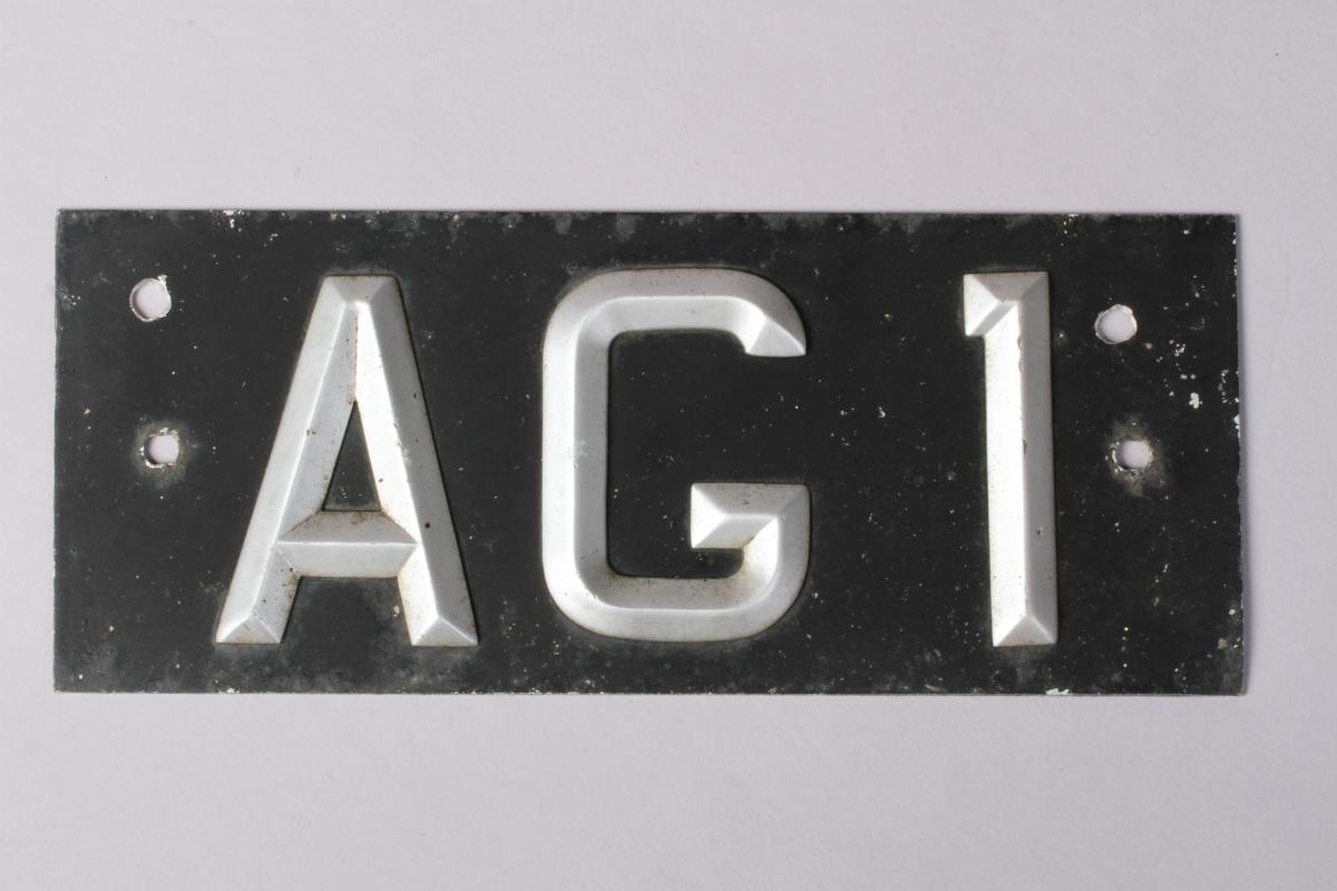 ThomasRCallan's tweet photo. @AlexGerrard7 Here is the plate. AG 1 was first registered Ayr, 1924. http://t.co/gOpACCqczC