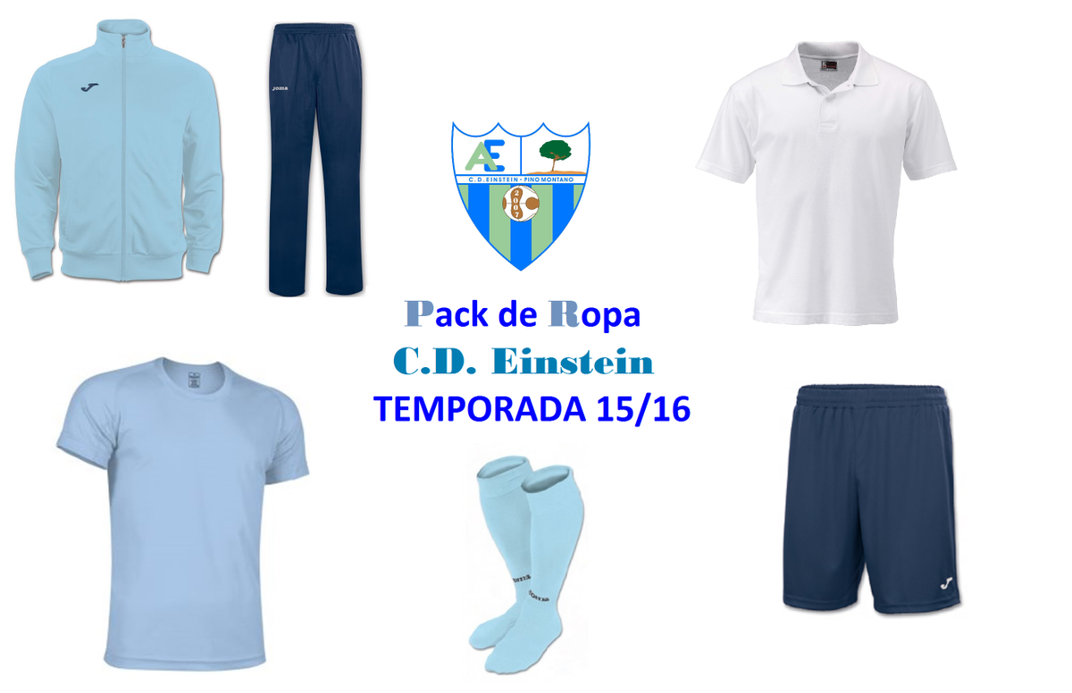 Ropa del <a href="/CDEinstein/">CD Einstein</a> para esta temporada 2015/2016