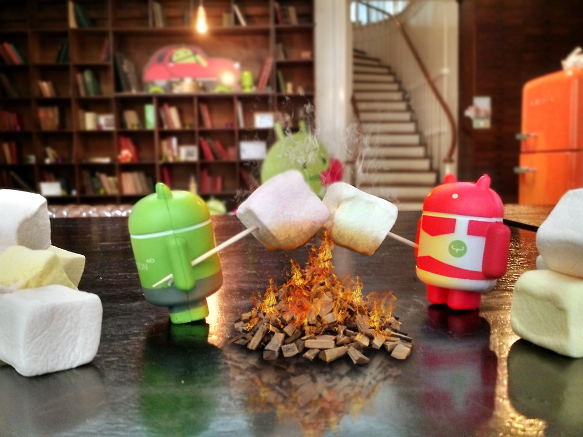 The Genymotion team is working hard at having perfectly roasted marshmallows. #workinprogress #AndroidMarshmallow #Oo