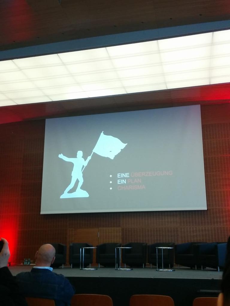 christoph_026's tweet photo. "Die heutigen Helden des Marketing brauchen - eine Überzeugung - einen Plan - Charisma." #marketinghorizonte #mtpev http://t.co/B3bY6aRP4k