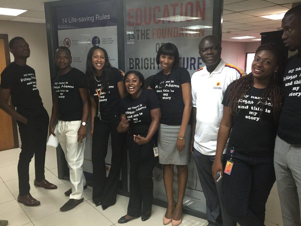 OandoFoundation's tweet photo. Excited @Oando_PLC volunteers ready to start painting activity @ archbishop taylor sch join us! #educate2accelerate http://t.co/ladf25LmFb