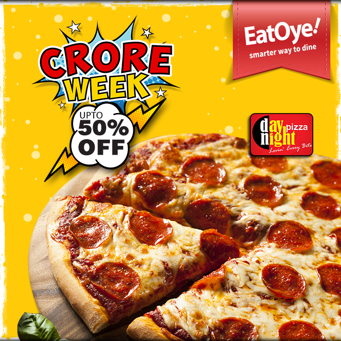 EatOyePK's tweet photo. #EatOye #CroreWeek
50% #Hyper #Discount #deal at #DayNightPizza, #Karachi only on #EatOye!
https://t.co/wl7ZkyP45h http://t.co/AYLZguPIi5
