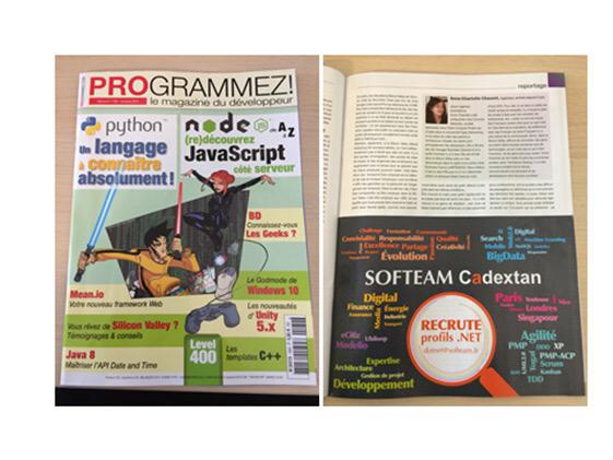 SOutreville's tweet image. @SofteamCadextan recrute des profils .NET et le fait savoir dans #Programmez!