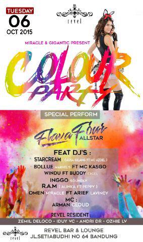 [ COLOUR PARTY ]  Selasa 6 Oct 2015 @ REVEL BAR &amp; LOUNGE JL.SETIABUDHI NO.64 BANDUNG