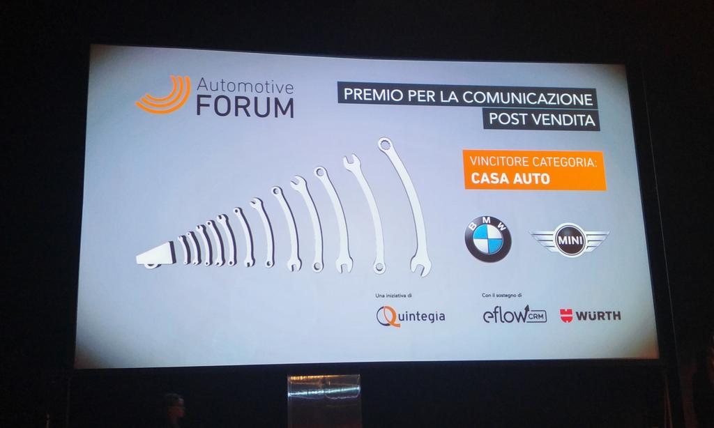 StarSolutionsIT's tweet photo. #Marketing di successo per l'#Automotive. Premio post vendita a @BMWItalia @MINI_Italia e @Centroautovt  #AFORUM15 http://t.co/mCDEh6jLzd