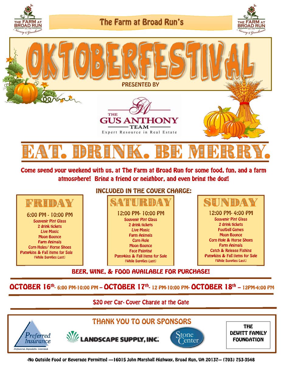 TheFarmAtBR's tweet photo. @DullesMoms The event of the SEASON! @TheFarmAtBR @gusanthonyteam http://t.co/QUsmPmWhRP