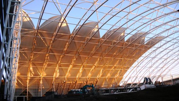 Work at Oriam: Here is a look at our top 3 photos of the week showing progress with the roof #performance #PVCroof