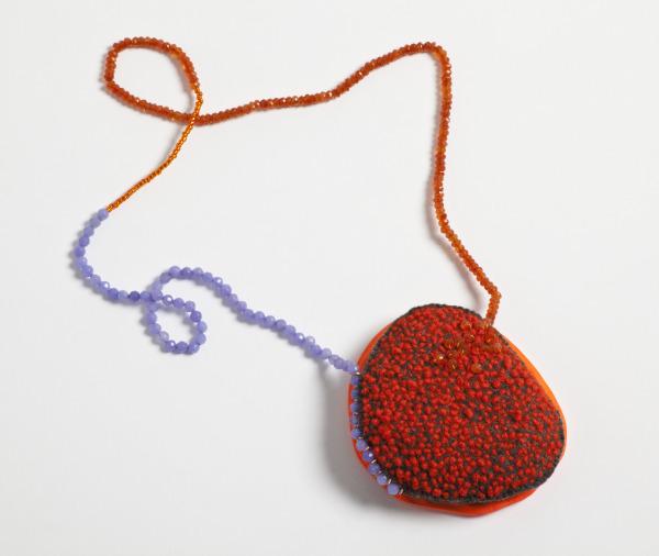 CraftsCouncilUK's tweet photo. Our #WoolWeek inspired Collection object today is Orange Neckpiece by @LinaJewellery http://t.co/W7TEuH3fES http://t.co/BgoMf5uptk