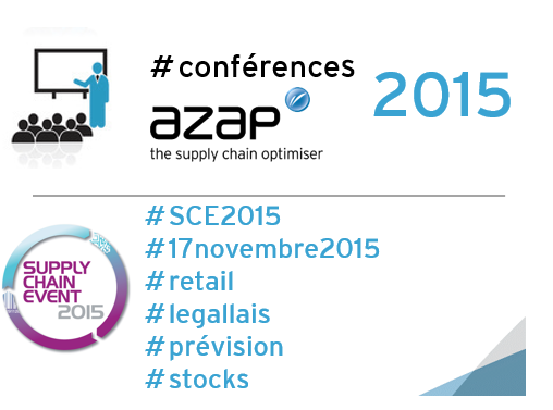 Rencontrez l'éditeur AZAP @azapsupplychain à Supply Chain Event ! #SCE2015 @FAQ_Logistique bit.ly/1Rs4by1