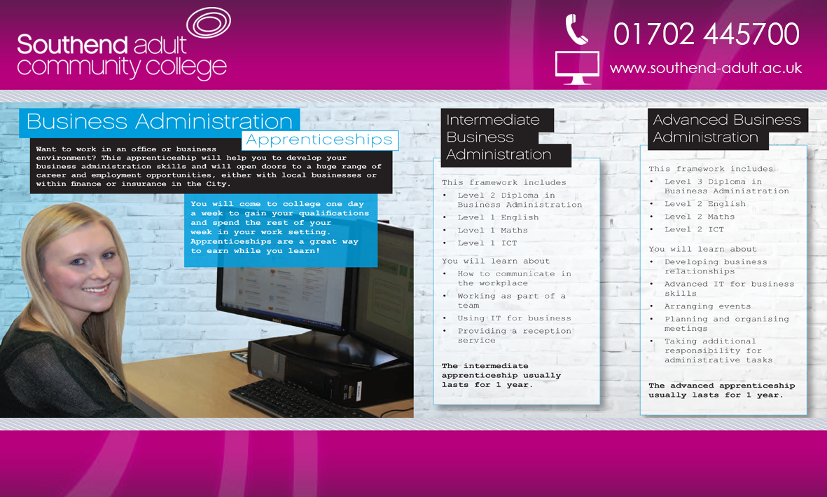 SouthendACC's tweet photo. Study #Business &amp; #Administration in #Southend. Enrol at #SACC today! #AdultLearning #CommercialCourses http://t.co/iEDSlBC63Q