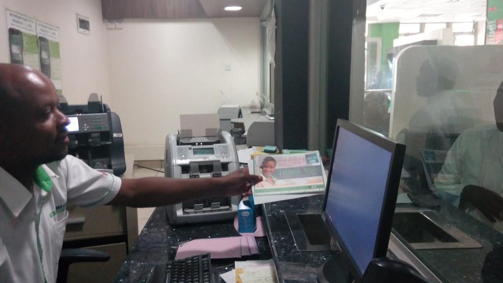 mumo_mumo_'s tweet photo. #TagATeller Edward Chami our Advantage Teller thanking our esteemed customer. #CSWeek2015 #KCBEastleigh http://t.co/d4sweZw98M