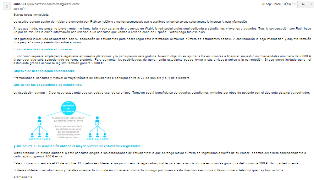 DonMalagon's tweet photo. @policia Sabeis si es segura la pag web Wizbii, he recibido un correo extraño para que participe en un concurso... http://t.co/KWkRrvCN1f