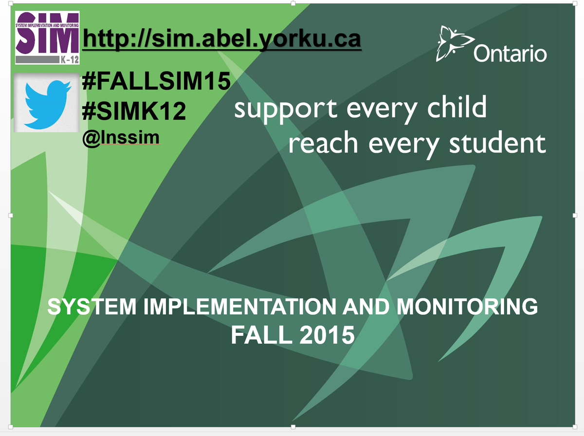 SIMKto12's tweet image. #FALLSIM15 #SIMK12  Welcome Toronto Region to the FALL 2015 Provincial K-12 SIM!