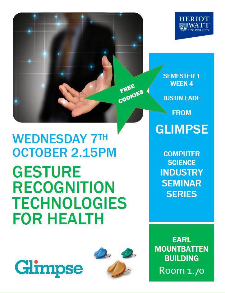 Glimpsei's tweet image. Thanks Heriot Watt University for invitation to present tomorrow&apos;s Industry Seminar @macshw #Edinburgh #gesturetech