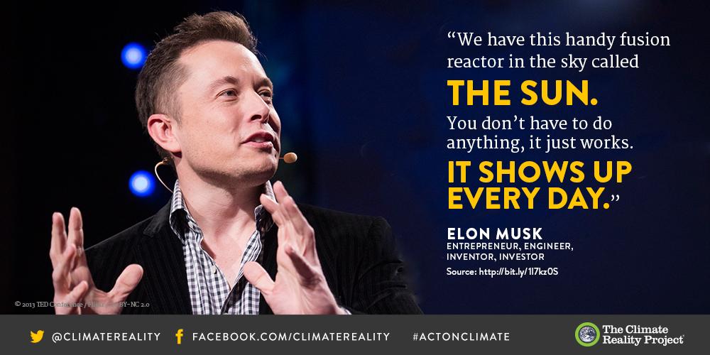 ClimateReality's tweet photo. .@ElonMusk’s @SolarCity just unveiled  the most efficient solar panel in mass production http://t.co/56H3K2HgQQ http://t.co/AhoNSbte4H