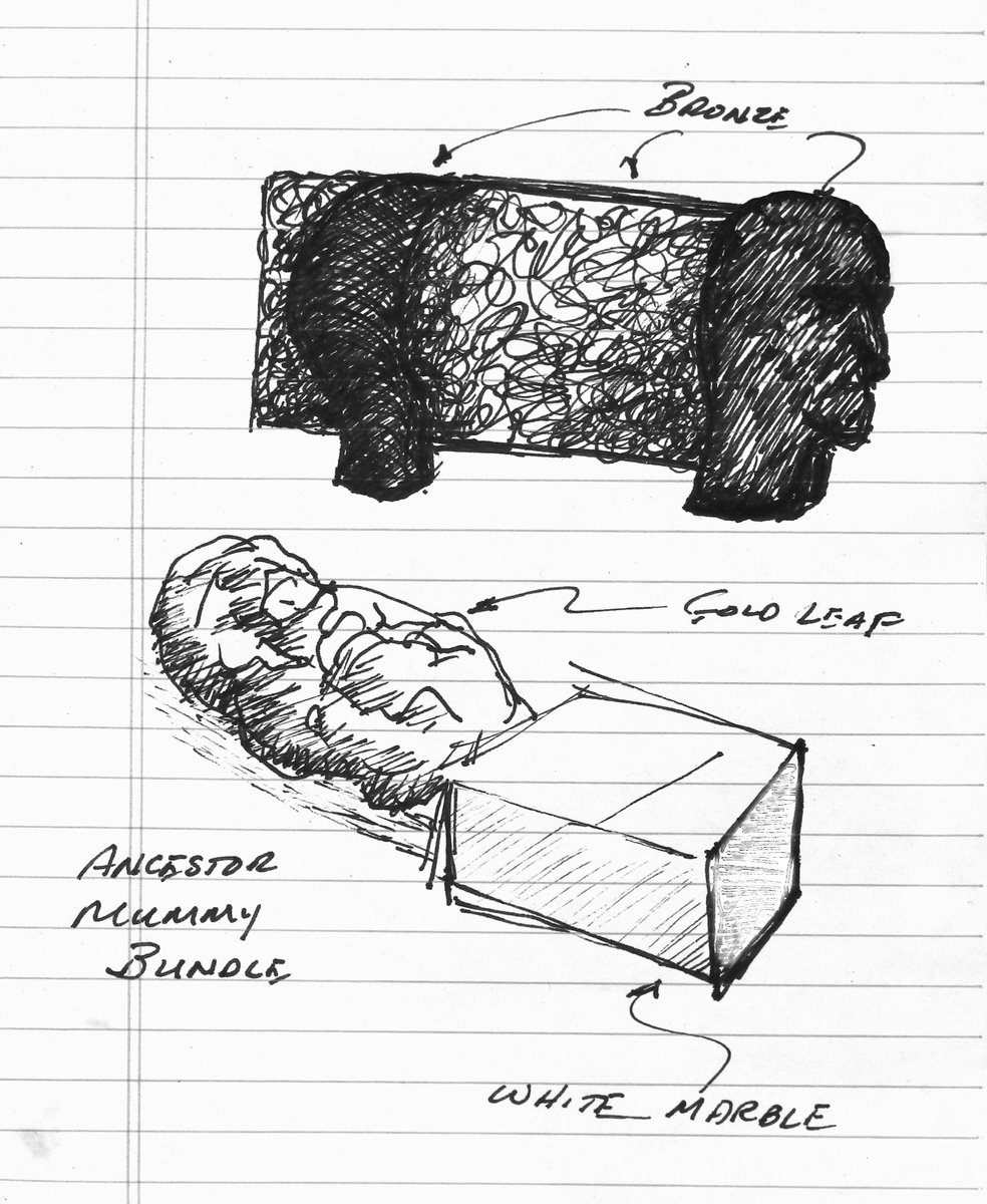 PhilMytho's tweet image. #mummyBundle #sculpture
Idea sketches for &quot;Ancestor Mummy Bundle&quot; in gold leaf &amp;amp;
&quot;Head with Exposed Navigation Card&quot;