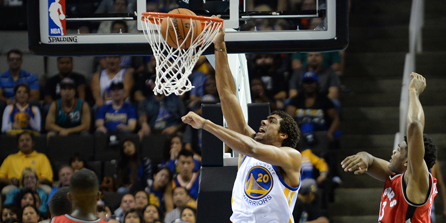 warriors's tweet photo. .@jamesmcadoo tallied 10pts/2reb/2stl in last night's 95-87 preseason win over the @raptors » http://t.co/jE7DtWLjdI http://t.co/lpfRVRrdFQ