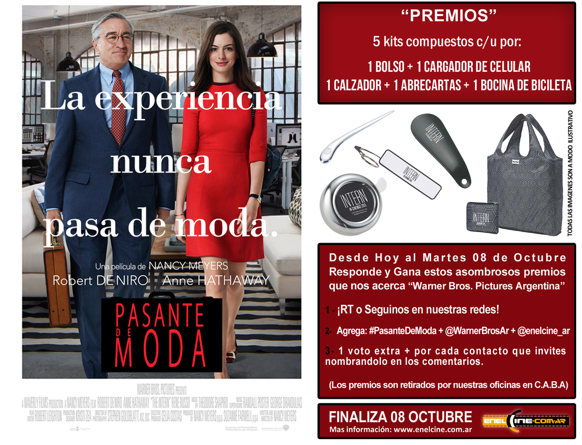 enelcine_ar's tweet photo. *SORTEO Pasante de Moda* de @WBPictures_Ar -Sigue los pasos que indica la imagen para participar #PasanteDeModa http://t.co/42epJ3JJkU