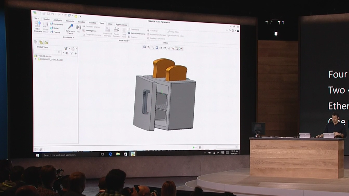 LatiffCherono's tweet image. &quot;Designing a &quot;Toaster-Fridge&quot; on the #SurfacePro4&quot;. Another dig at #Apple during the #Windows10event. 👊 @Surface Team