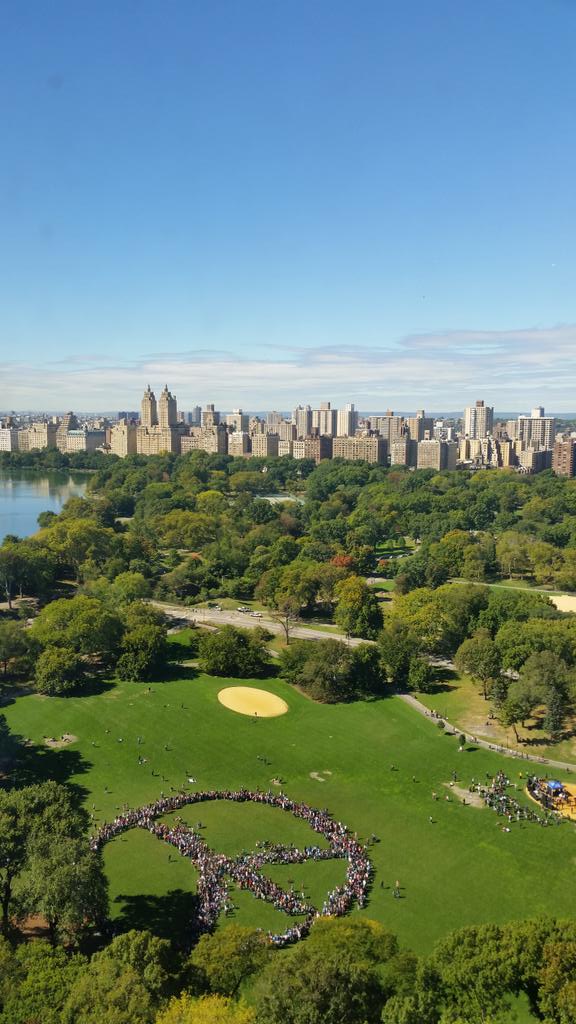 Happy birthday John Lennon. 75 today. 2,000 gathered in Central Park to (Pic: 