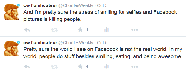 ChortlesWeakly's tweet image. I still hate Facebook with an holy hatred.

#SatRT