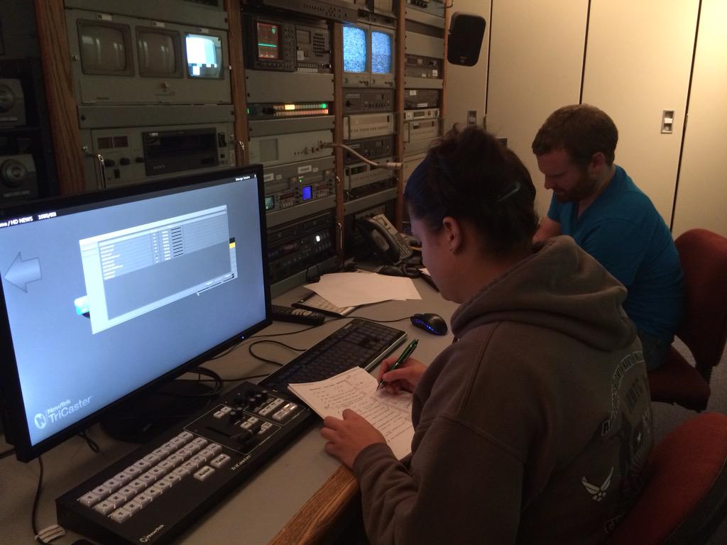 Getting ready to record a show. #tvnews