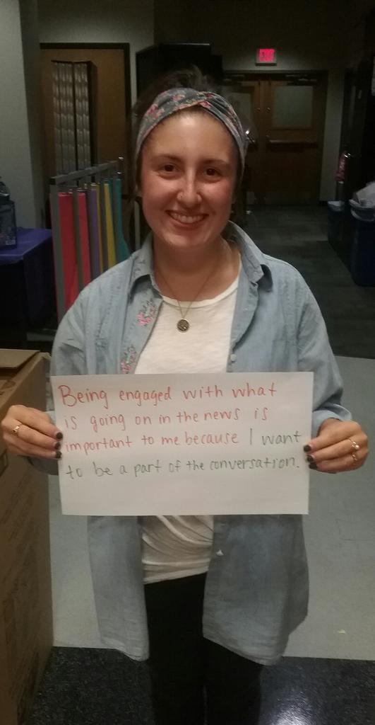 TheSUMMITnews's tweet photo. For News Engagement Day, our staff decided to show the world why they think engaging in news is so important. http://t.co/GCgc2rANYc