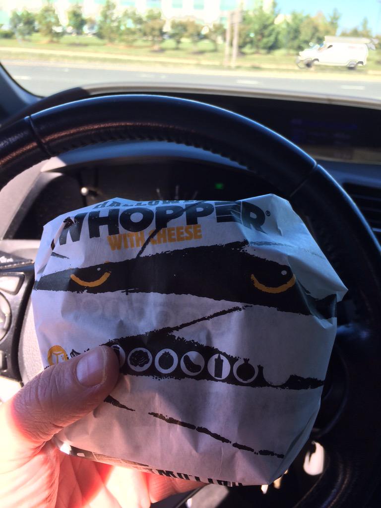 yourgettinggot's tweet image. Halloween Whopper take 2 thanks to @TheDudeistMonk